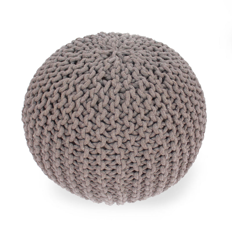 Moro - Knitted Round Pouf With Pumpkin Shape - R&R Furniture Gallery (Fountain Valley, CA)
