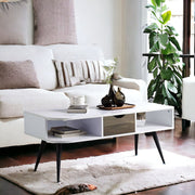 Halima - Coffee Table - White & Black - R&R Furniture Gallery (Fountain Valley, CA)