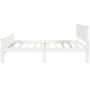 Platform Bed Frame Mattress Foundation Sleigh Bed With Headboard / Footboard / Wood Slat Suppor - R&R Furniture Gallery (Fountain Valley, CA)