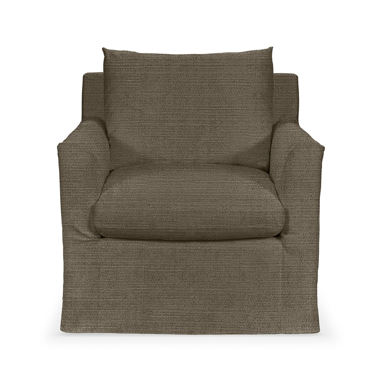 Classic Home Cassiano swivel chair with upholstered cushioned seat and wooden base, modern design for living room or office.