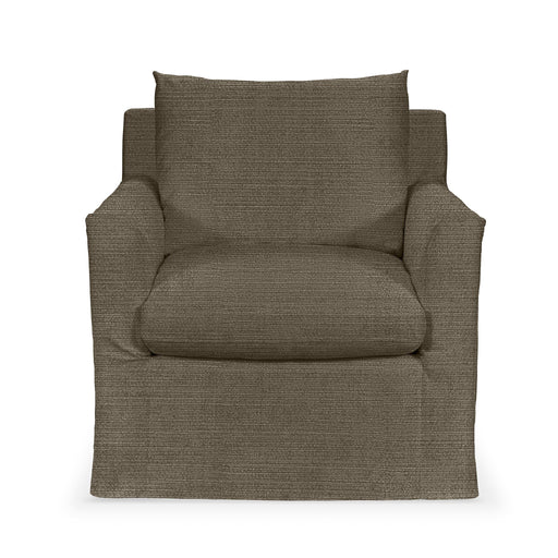 Classic Home Cassiano swivel chair with upholstered cushioned seat and wooden base, modern design for living room or office.