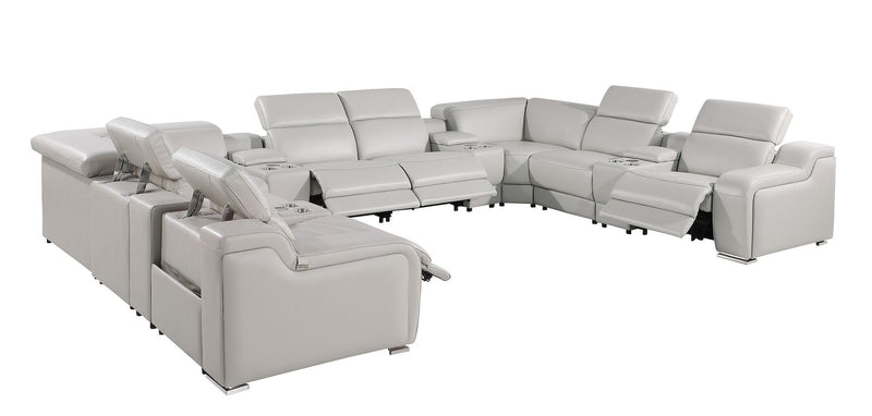 1116 - 12-Piece U-Shaped Sectional Sofa In With 4 Power Recliners & Power Headrests