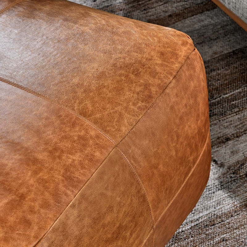 Poufs - Leather Pouf - R&R Furniture Gallery (Fountain Valley, CA)
