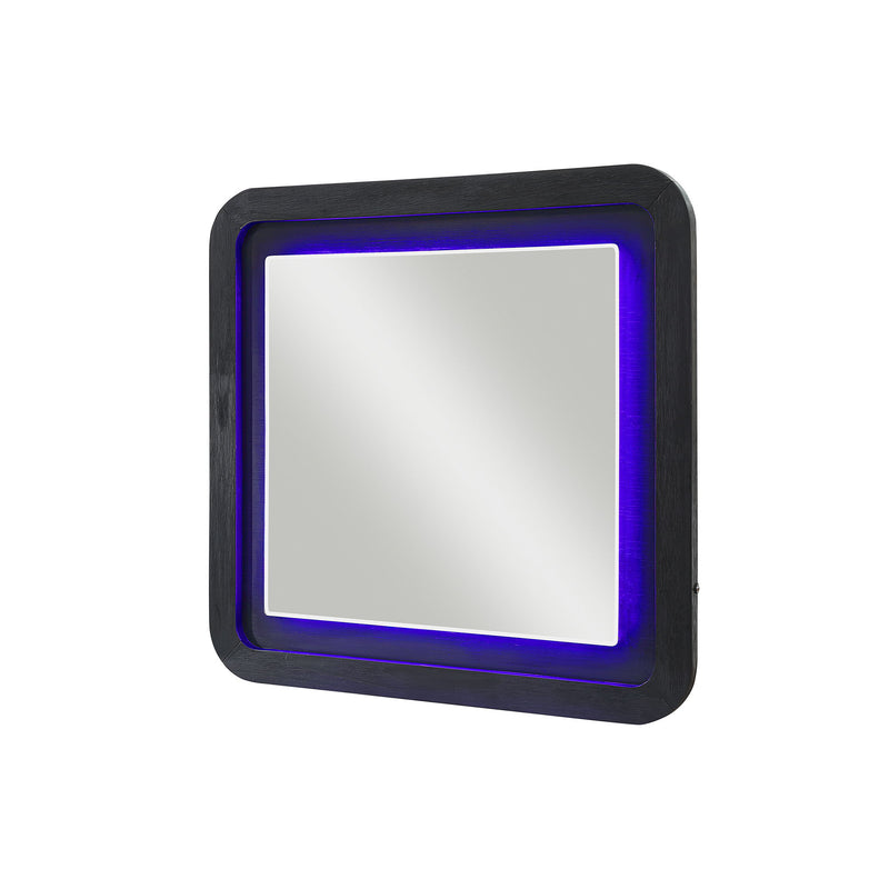 Beverly - Large Scale Wall Mirror For Dresser, Rounded Edges - Black White - R&R Furniture Gallery (Fountain Valley, CA)