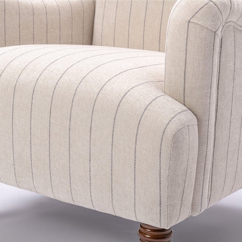 Sylvia - Striped Arm Chair - Natural - R&R Furniture Gallery (Fountain Valley, CA)