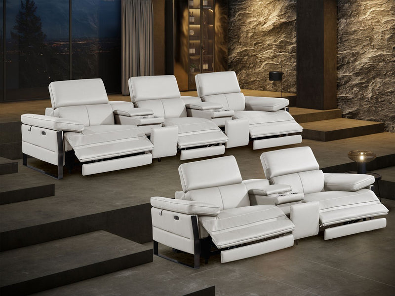 1246 - Modular Power Reclining Dual Console Sofa And Console Loveseat Set With Power Headrests