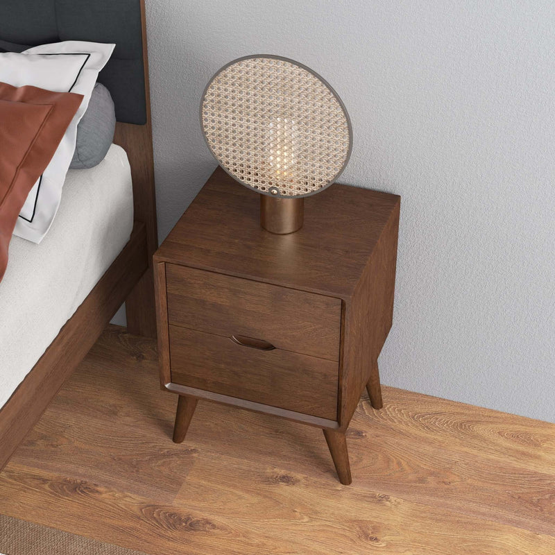 Alexandra - Night Stand With 2 Drawers - Walnut Brown - R&R Furniture Gallery (Fountain Valley, CA)