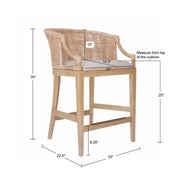 Casual Handcrafted Rattan Counter Stool - R&R Furniture Gallery (Fountain Valley, CA)
