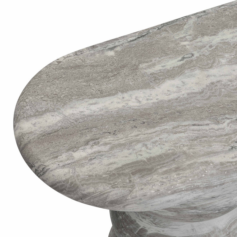 Hyre - Indoor / Outdoor Concrete Console Table - Faux Stone - R&R Furniture Gallery (Fountain Valley, CA)