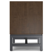 Walnut brown Banting nightstand by Simpli-Home, accent table with a sleek, modern design and storage drawer.