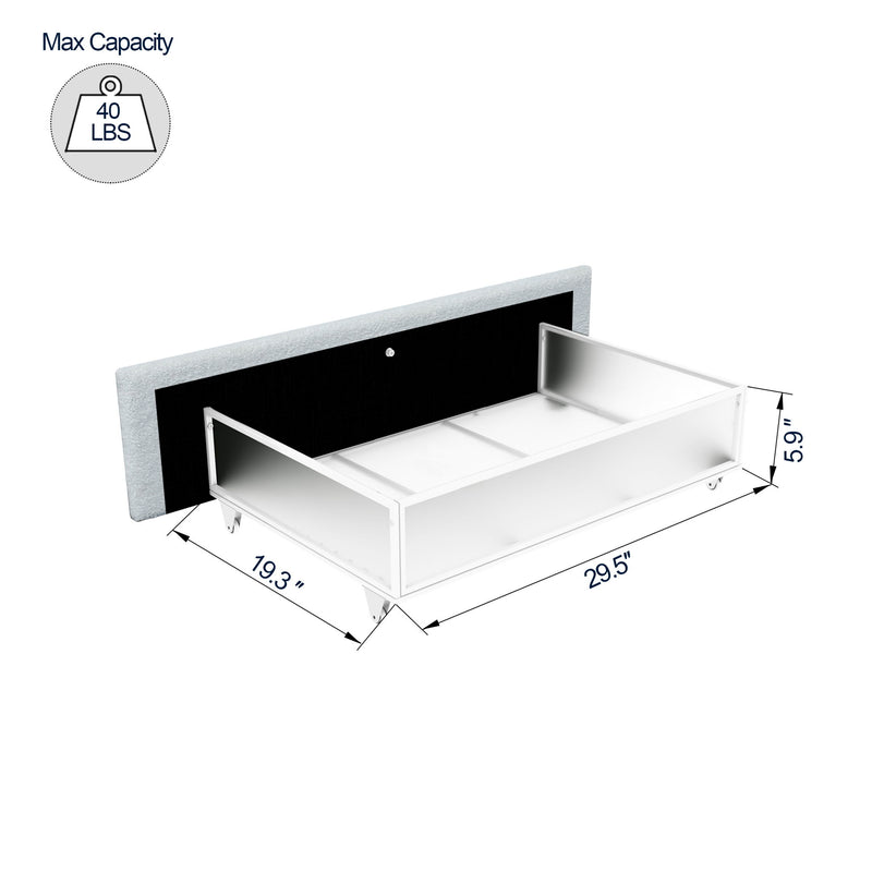 Anda - Boucle Upholstered Platform Bed With Patented Drawers Storage - Ivory - R&R Furniture Gallery (Fountain Valley, CA)