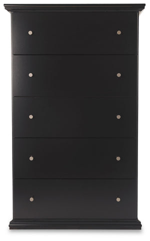 Maribel - Five Drawer Chest - Black - R&R Furniture Gallery (Fountain Valley, CA)