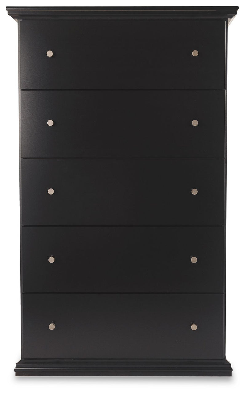 Maribel - Five Drawer Chest - Black - R&R Furniture Gallery (Fountain Valley, CA)