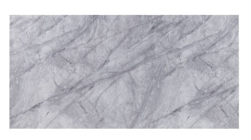 Satinka - Dining Table - Light Gray Printed Faux Marble Top & Mirrored Silver - R&R Furniture Gallery (Fountain Valley, CA)