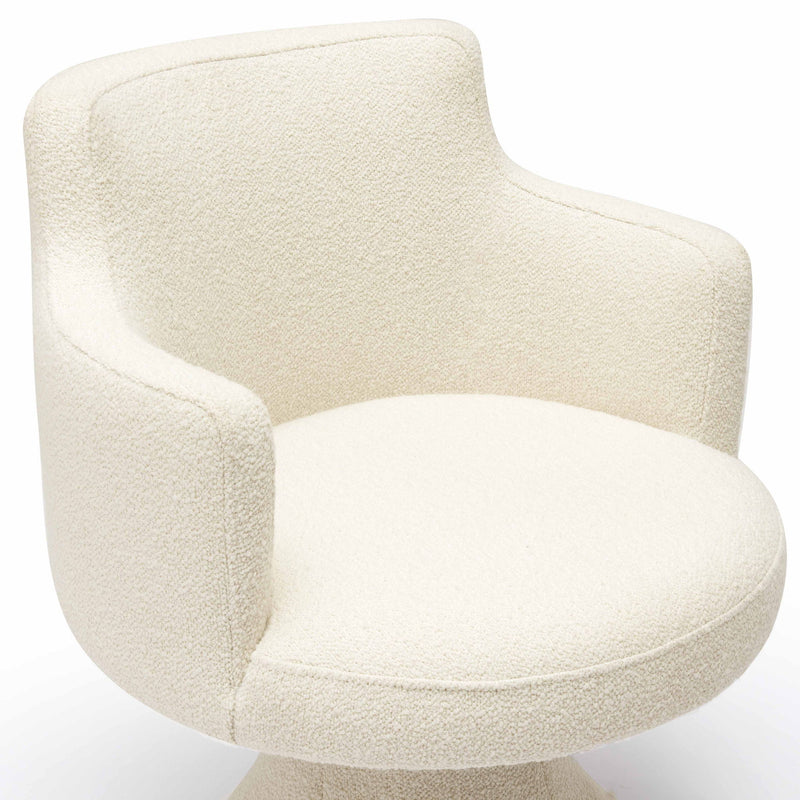 Jeffree - Performance Boucle Swivel Dining Chair - R&R Furniture Gallery (Fountain Valley, CA)