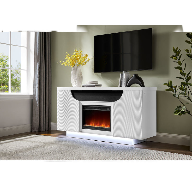 Alessia - Electric Fireplace With Multi Color LED And Flame Settings - R&R Furniture Gallery (Fountain Valley, CA)