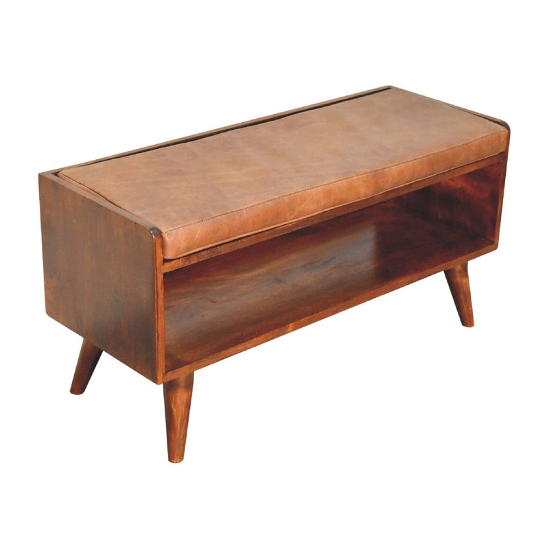 Solid Wood Bench With Upholstered Sea - R&R Furniture Gallery (Fountain Valley, CA)