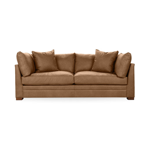 Classic Home Audrey stationary sofa with plush fabric upholstery and elegant design, shown in a cozy living room setting.