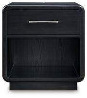 Rowanbeck - One Drawer Night Stand - Black - R&R Furniture Gallery (Fountain Valley, CA)