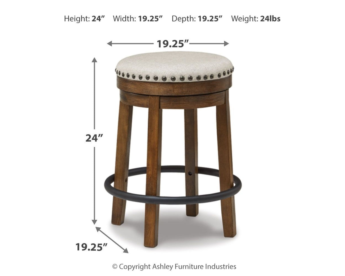 Valebeck - Upholstered Swivel Stool - R&R Furniture Gallery (Fountain Valley, CA)
