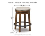 Valebeck - Upholstered Swivel Stool - R&R Furniture Gallery (Fountain Valley, CA)
