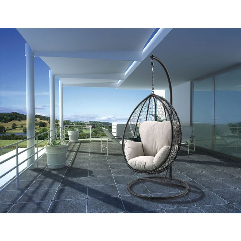 Simona - Patio Swing Chair with Stand - R&R Furniture Gallery (Fountain Valley, CA)