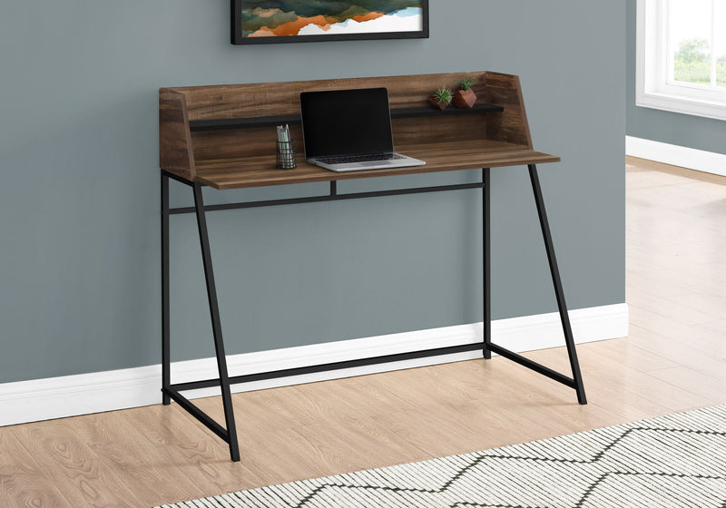 Computer Desk For Home Office, Laptop, Storage Shelves, Marble Look Contemporary & Modern - R&R Furniture Gallery (Fountain Valley, CA)