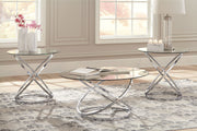 Hollynyx - Occasional Table Set (Set of 3) - Chrome Finish - R&R Furniture Gallery (Fountain Valley, CA)