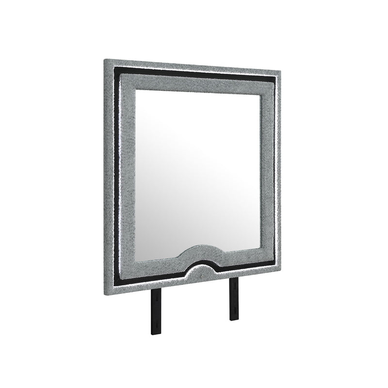 Isaiah - Mirror With Upholstered Frame And LED Lighting - R&R Furniture Gallery (Fountain Valley, CA)