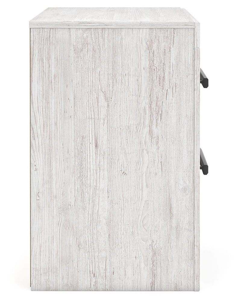 Cayboni - Two Drawer Night Stand - Whitewash - R&R Furniture Gallery (Fountain Valley, CA)