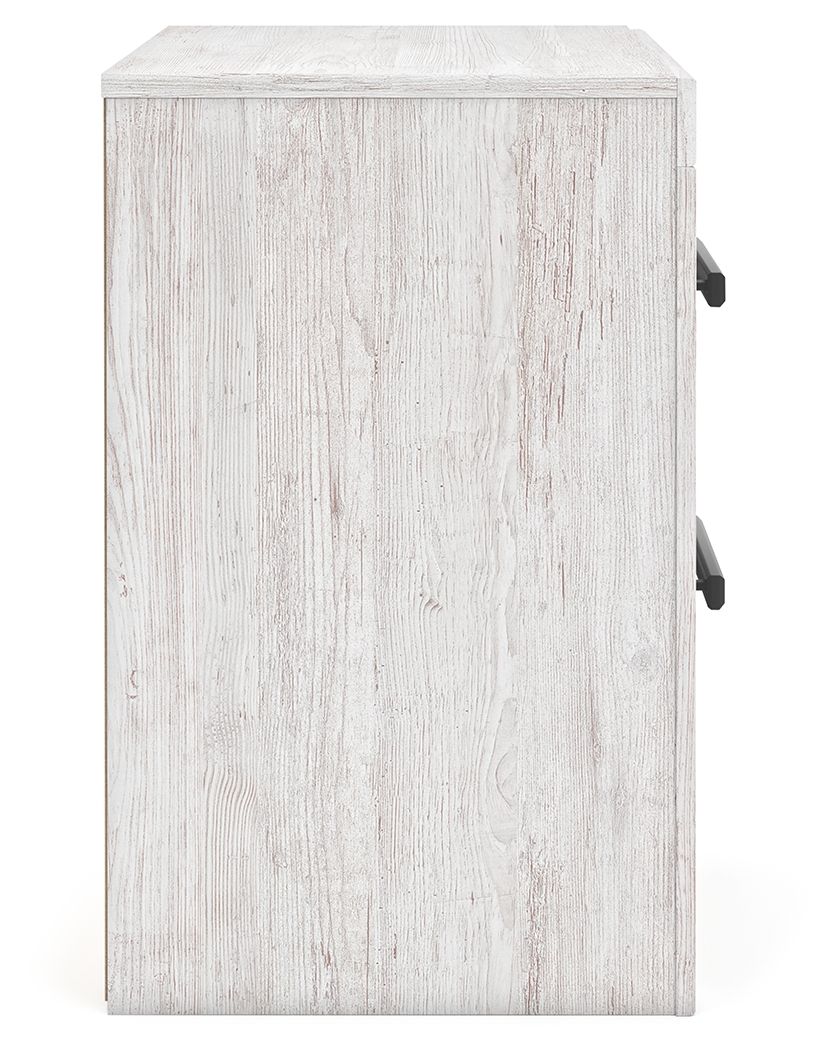 Cayboni - Two Drawer Night Stand - Whitewash - R&R Furniture Gallery (Fountain Valley, CA)