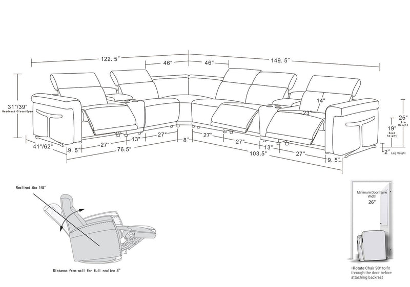 1126 - L-Shaped Sectional Sofa