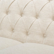 Noble House Chesterfield style 3-seater sofa with deep button tufting, plush upholstery, and classic stationary design.