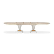 St. Charles - Double Pedestal Dining Table - Dove Gray - R&R Furniture Gallery (Fountain Valley, CA)