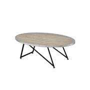 Allis - Coffee Table - Weathered Gray Oak & Metal - R&R Furniture Gallery (Fountain Valley, CA)