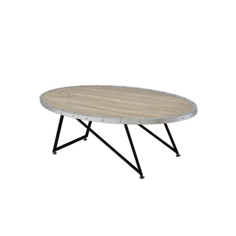 Allis - Coffee Table - Weathered Gray Oak & Metal - R&R Furniture Gallery (Fountain Valley, CA)