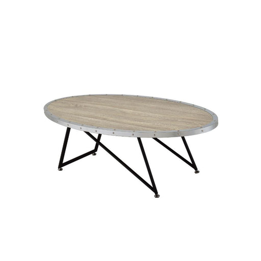 Allis - Coffee Table - Weathered Gray Oak & Metal - R&R Furniture Gallery (Fountain Valley, CA)