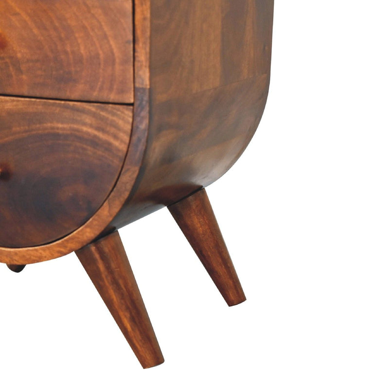 Split - Bedside Table - Chestnut - R&R Furniture Gallery (Fountain Valley, CA)