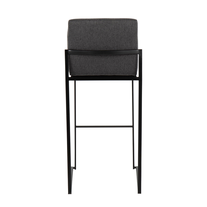 Lumi Source Fuji contemporary high back barstool with elegant design, featuring a sleek seat and stylish legs in a modern setting.
