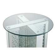 Nysa - 23" End Table - Mirrored & Faux Crystals - R&R Furniture Gallery (Fountain Valley, CA)