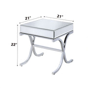 Yuri - End Table - Mirrored & Chrome - R&R Furniture Gallery (Fountain Valley, CA)