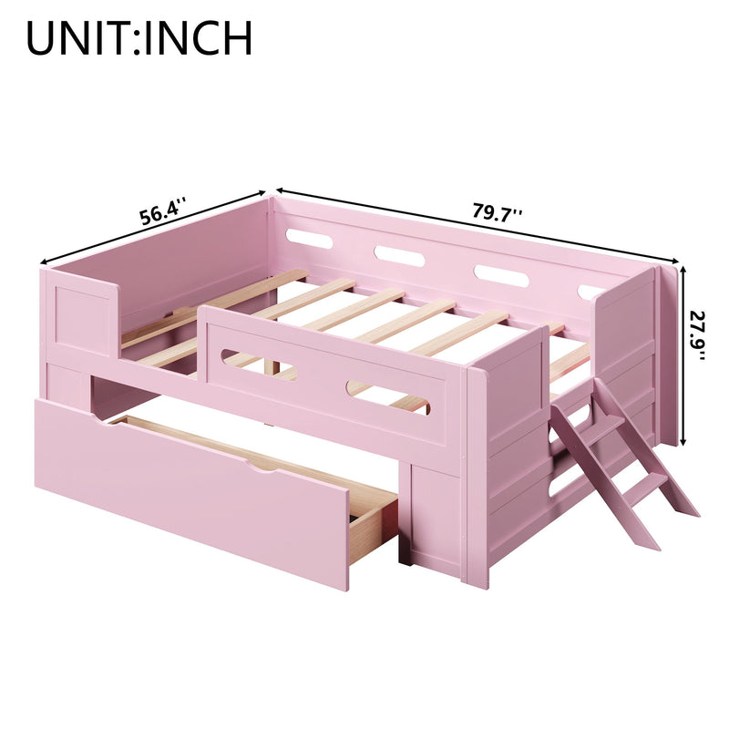 Platform Bed With Guardrail And Drawer - R&R Furniture Gallery (Fountain Valley, CA)