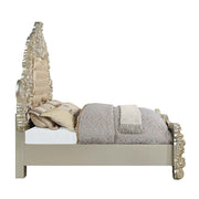 Sorina - Eastern King Bed - Synthetic Leather & Antique Gold - R&R Furniture Gallery (Fountain Valley, CA)