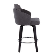 Set of two Lumi Source Dahlia contemporary counter stools with round footrests, featuring modern design and comfortable seating.