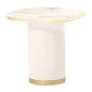 Michael Amini Gineverra rectangular cocktail table with a sleek wooden surface and modern design.