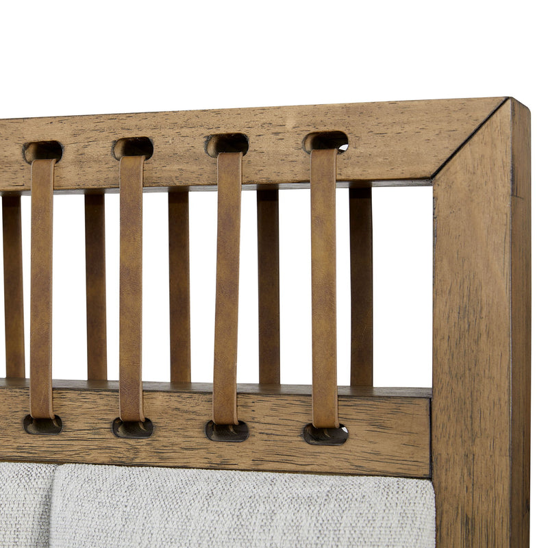 Elegant Design Upholstered And Strap Panel Bed - R&R Furniture Gallery (Fountain Valley, CA)