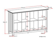 Simpli-Home Acadian handcrafted cube storage organizer with multiple open compartments for versatile organization.