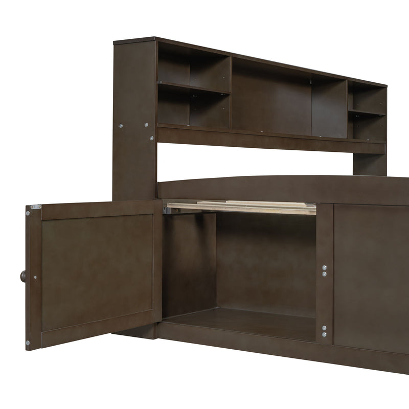 Daybed With 2 Bedside Cabinets, Upper Shelves And 4 Drawers - R&R Furniture Gallery (Fountain Valley, CA)