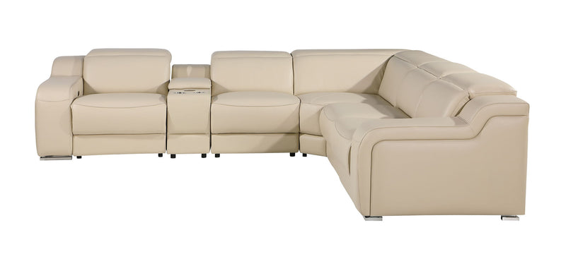 1116 - Power Reclining Italian Leather Sectional - R&R Furniture Gallery (Fountain Valley, CA)