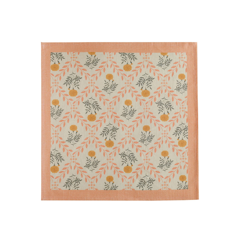 Set of four Dolce natural cotton napkins by TOV Furniture, showcasing soft, eco-friendly fabric with elegant, neutral tones.